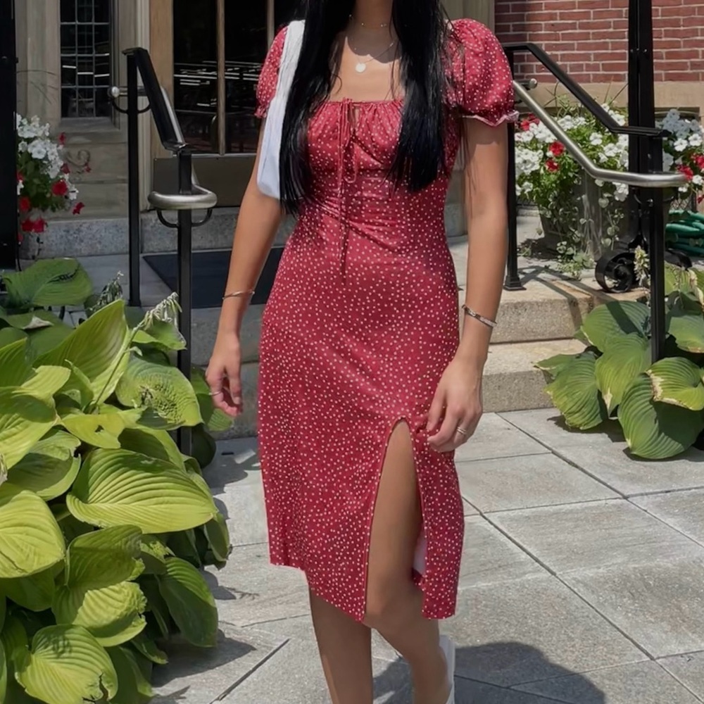 Red & White Dress